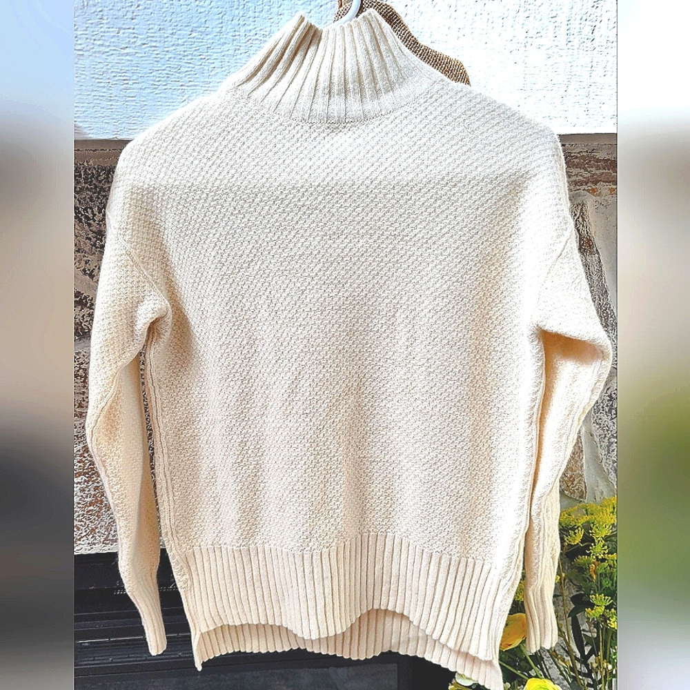 Everlane Recycled Cashmere Mockneck Stroopwafel Sweater